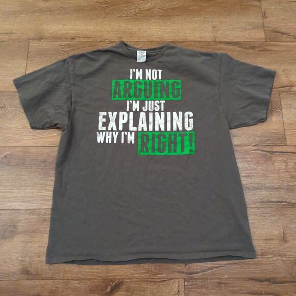 VTG Delta I'm Not Arguing I'm Just Explaining Why I'm Right Adul XXL Joke Y2K - Picture 1 of 6